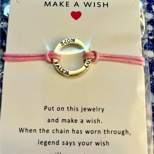 Make A Wish Faith Hope Love Friendship Bracelet Middle School High School Trendy